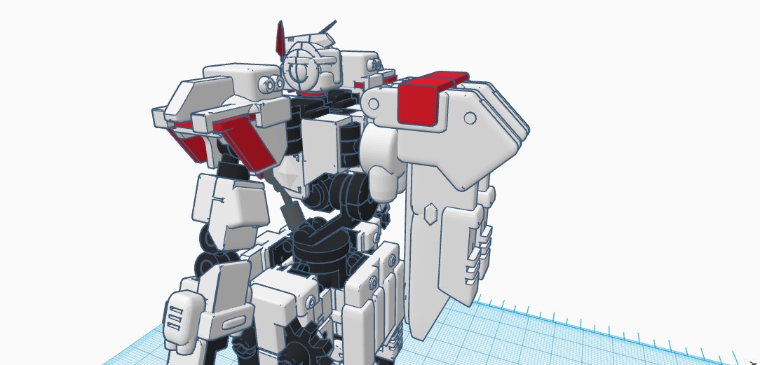 mecha v3 low poly 3D print model_2