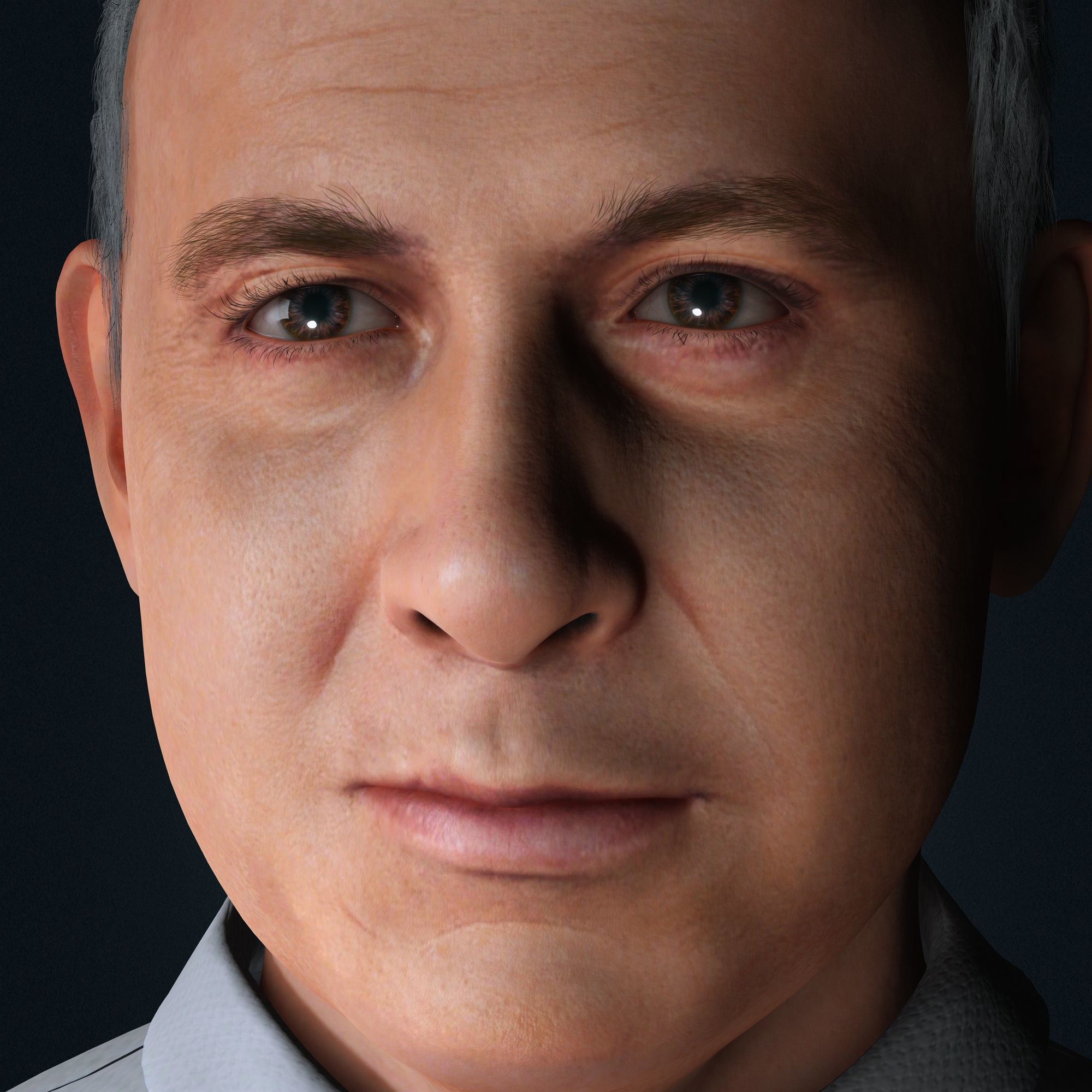 Benjamin Netanyahu 3d model Low-poly 3D model_1