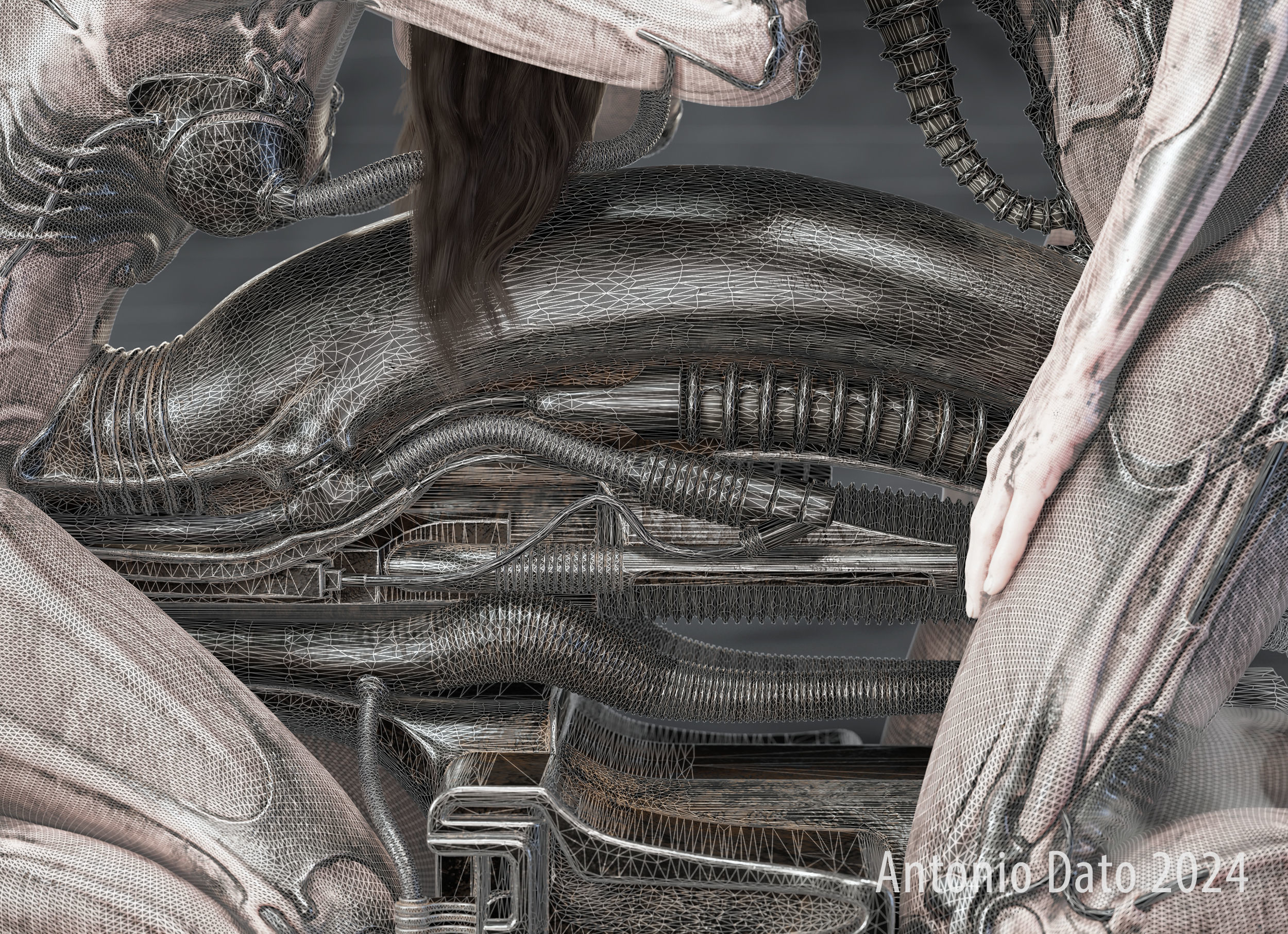 H R Giger Erotomecanics VII PBR 3D model_13