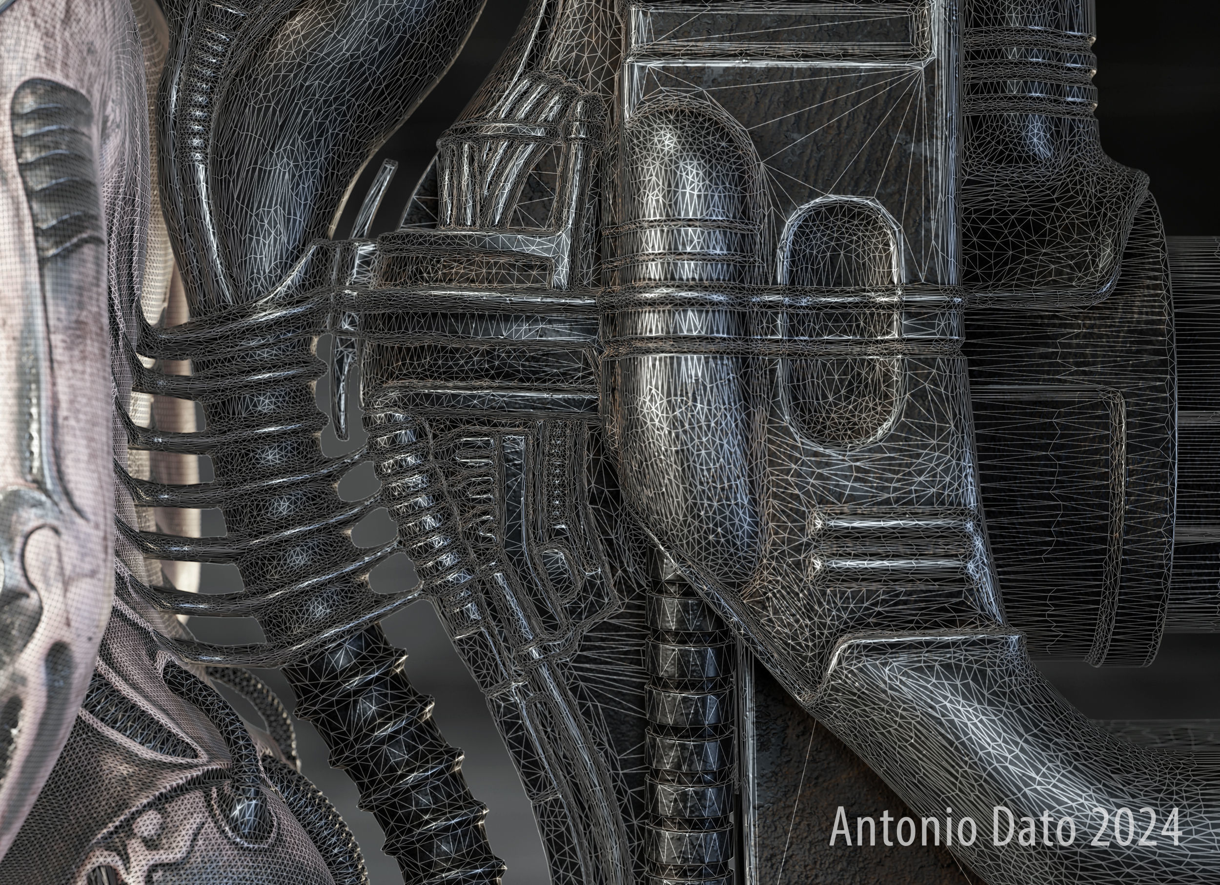 H R Giger Erotomecanics VII PBR 3D model_15