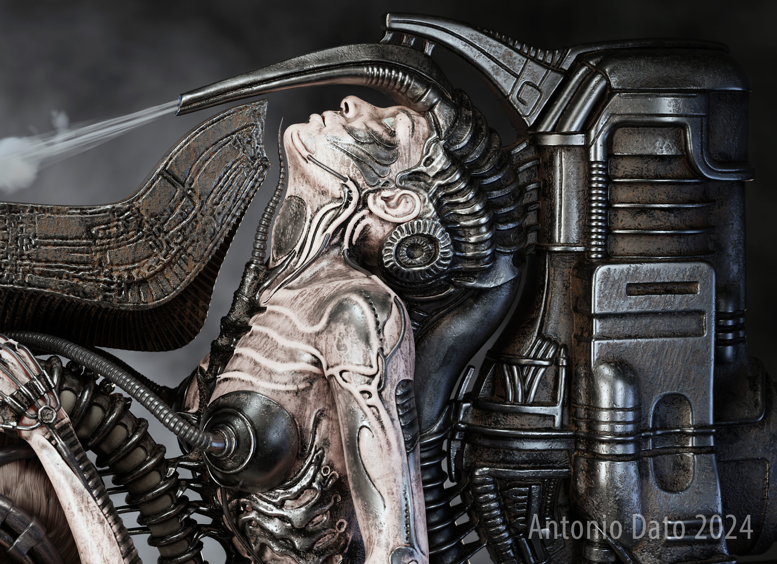 H R Giger Erotomecanics VII PBR 3D model_1