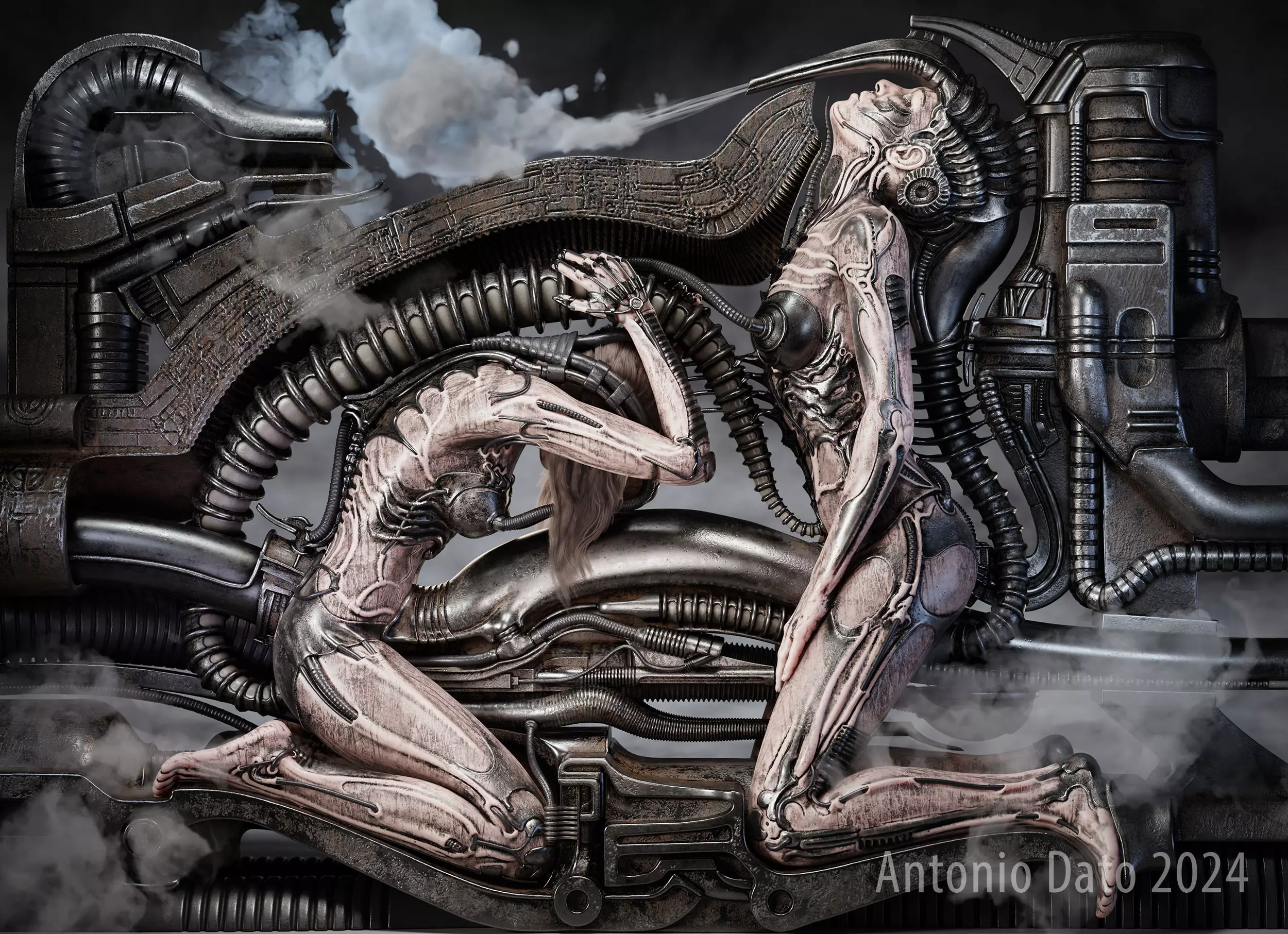 H R Giger Erotomecanics VII PBR 3D model_0