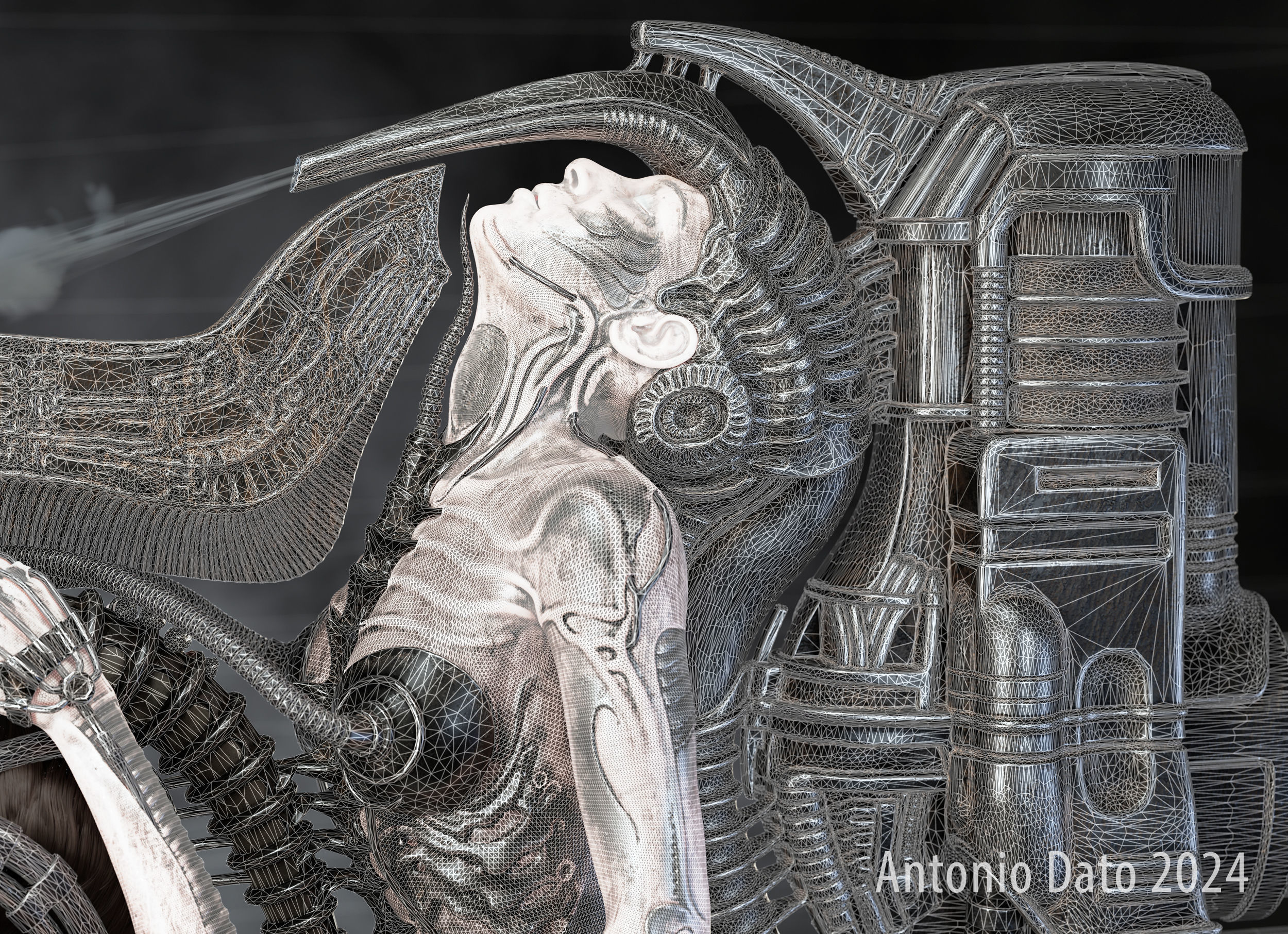 H R Giger Erotomecanics VII PBR 3D model_12