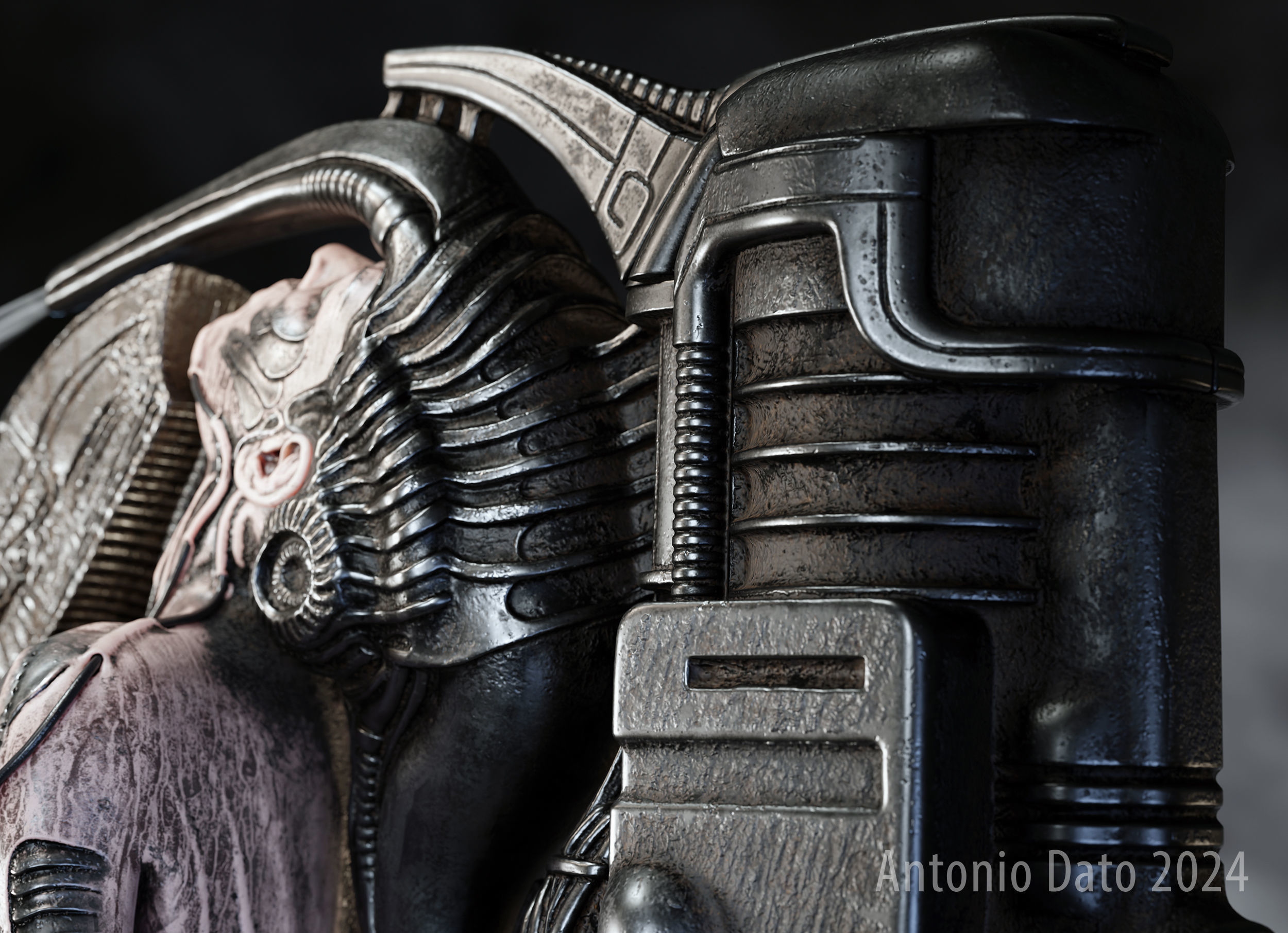 H R Giger Erotomecanics VII PBR 3D model_8