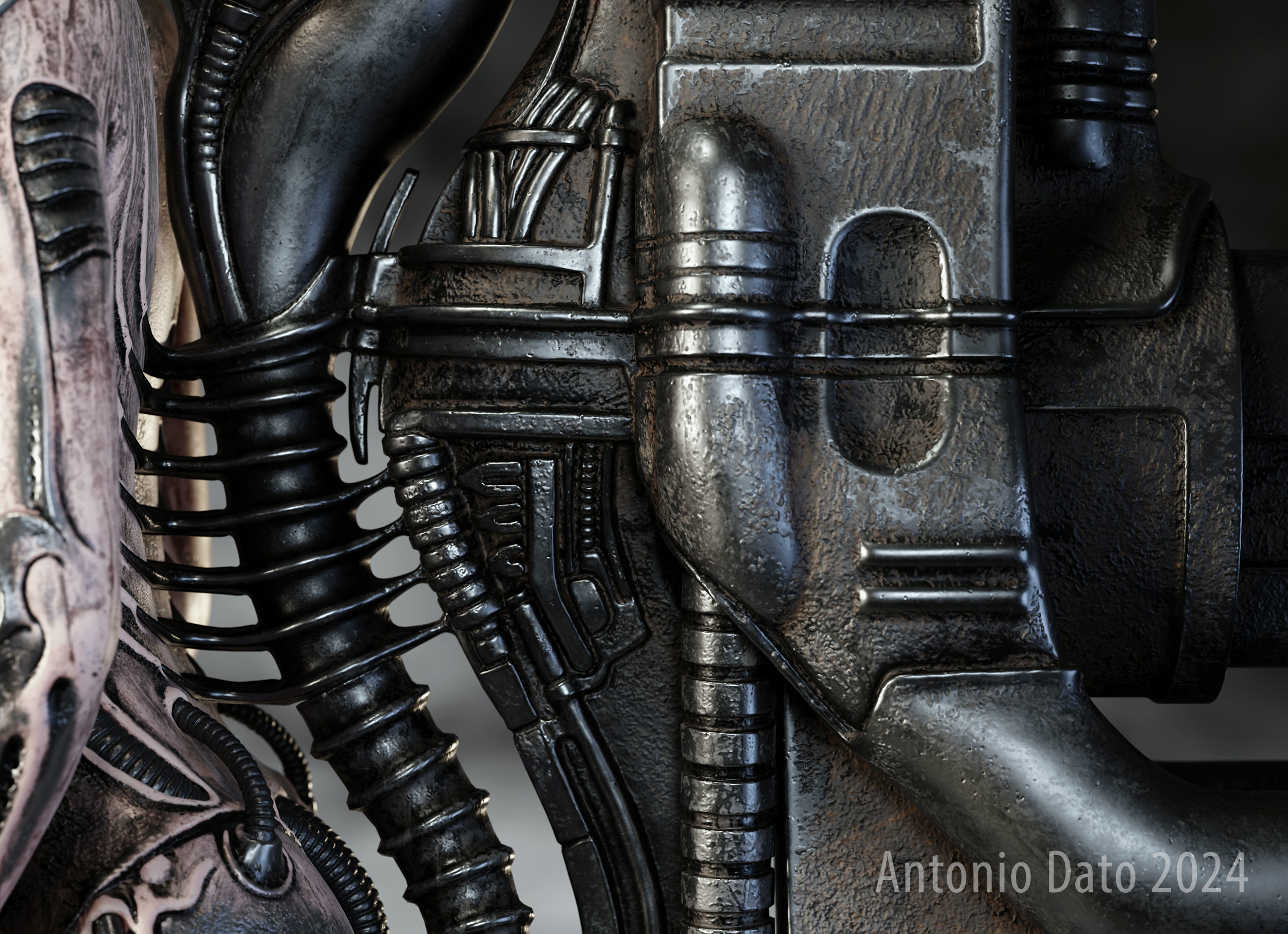 H R Giger Erotomecanics VII PBR 3D model_9