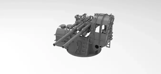 type 89 40 calibre Anti-aircraft Guns 3D print model