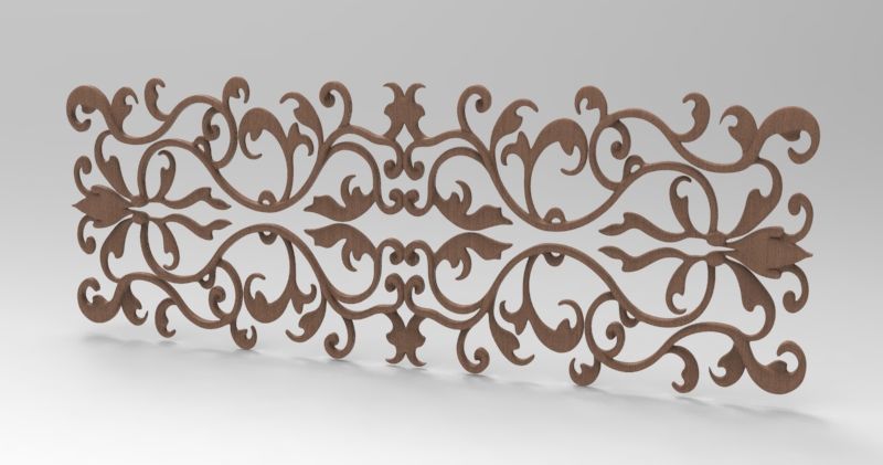 Decorative ornament filling 3D model_2