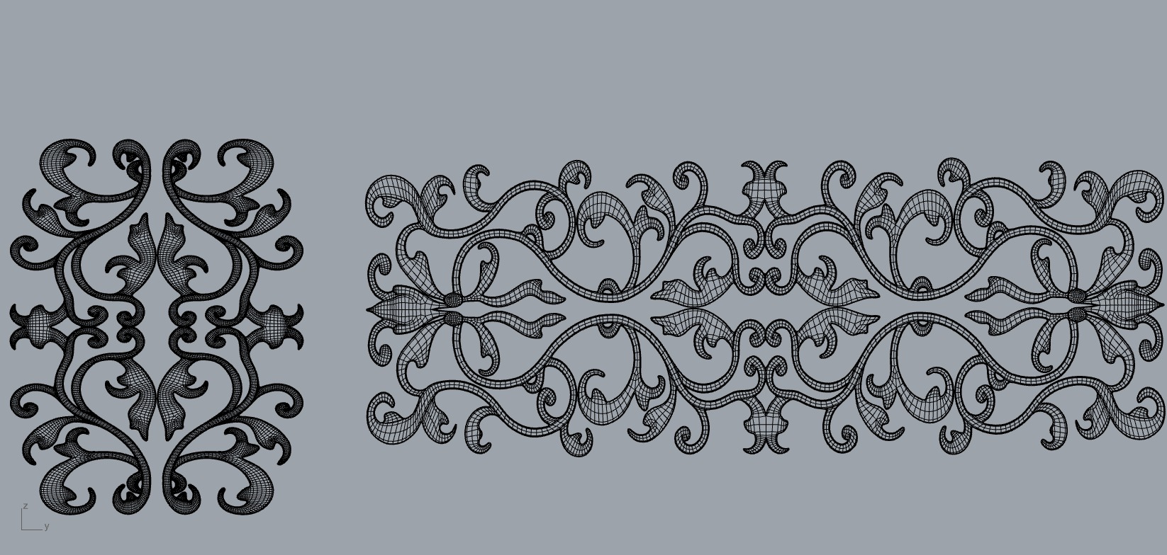 Decorative ornament filling 3D model_4