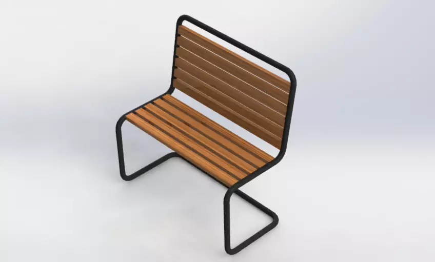 Park Bench 3D model_0