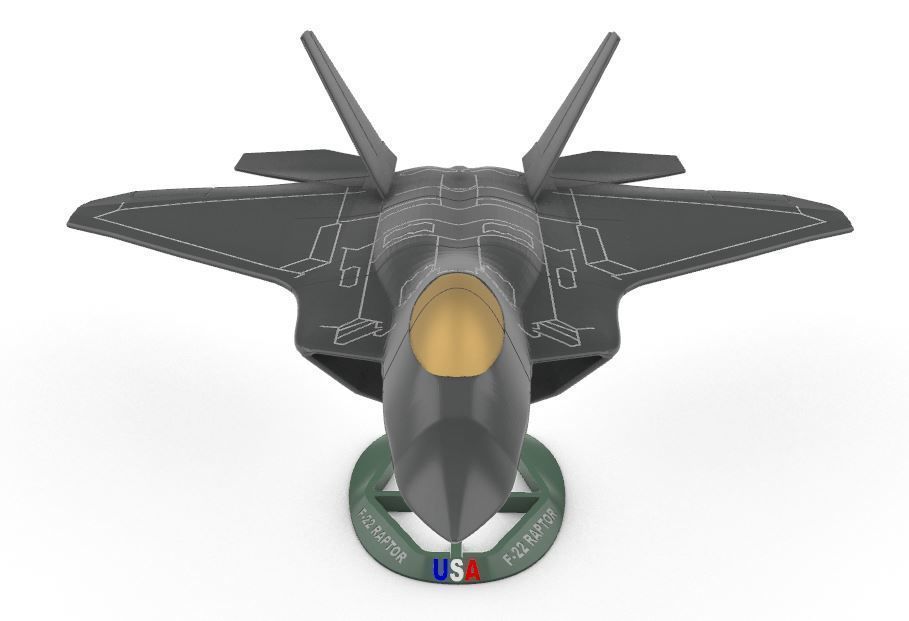 F-22 RAPTOR 3D print model_2