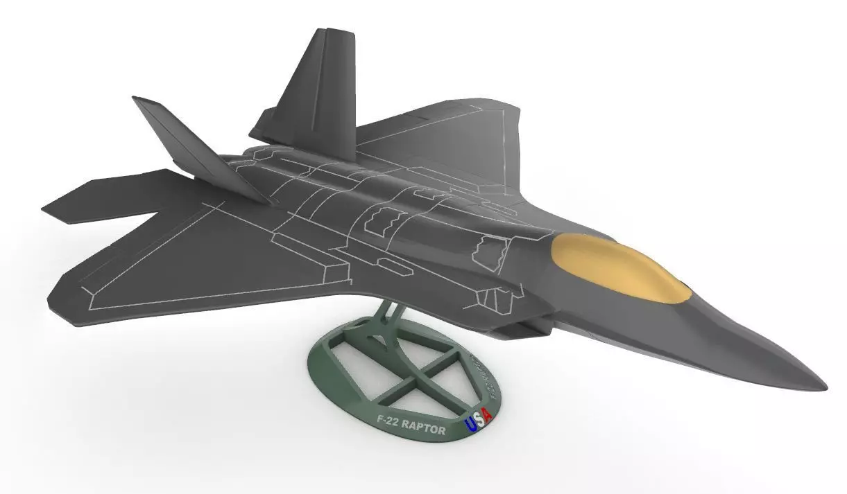 F-22 RAPTOR 3D print model_0