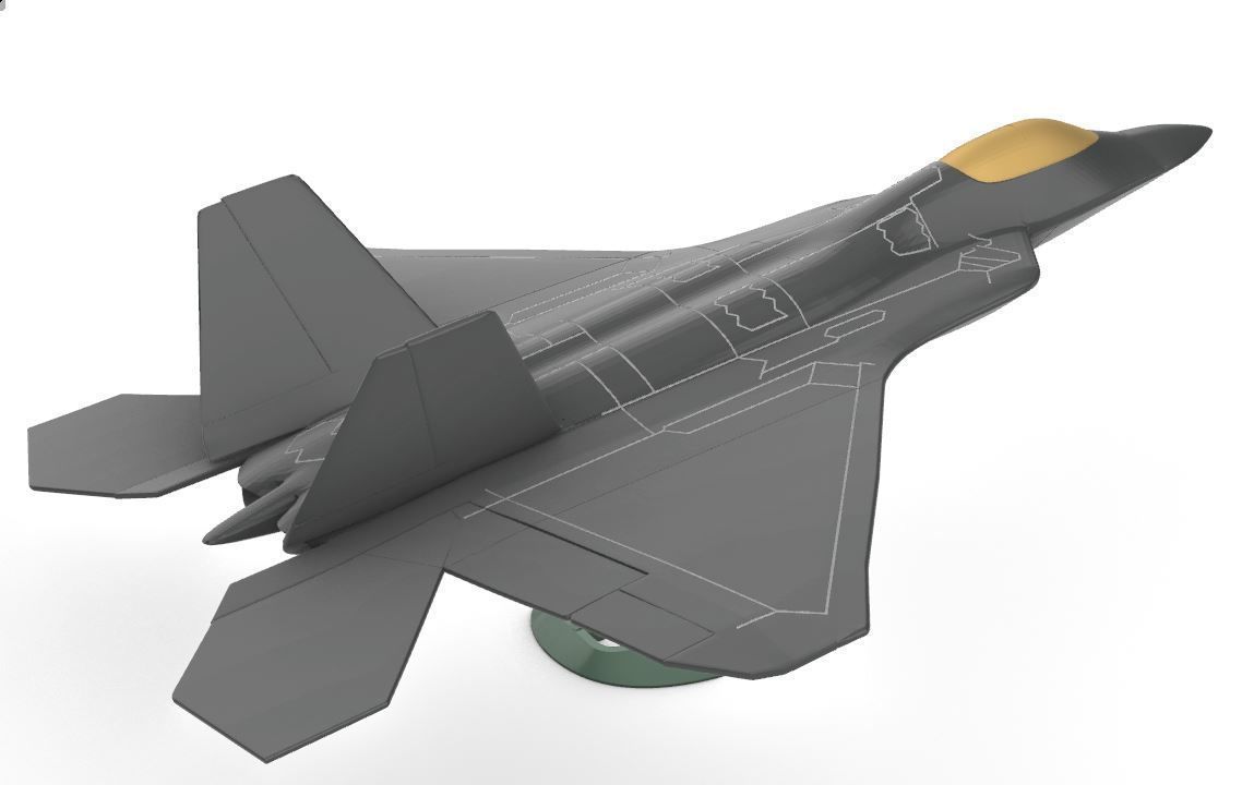 F-22 RAPTOR 3D print model_4