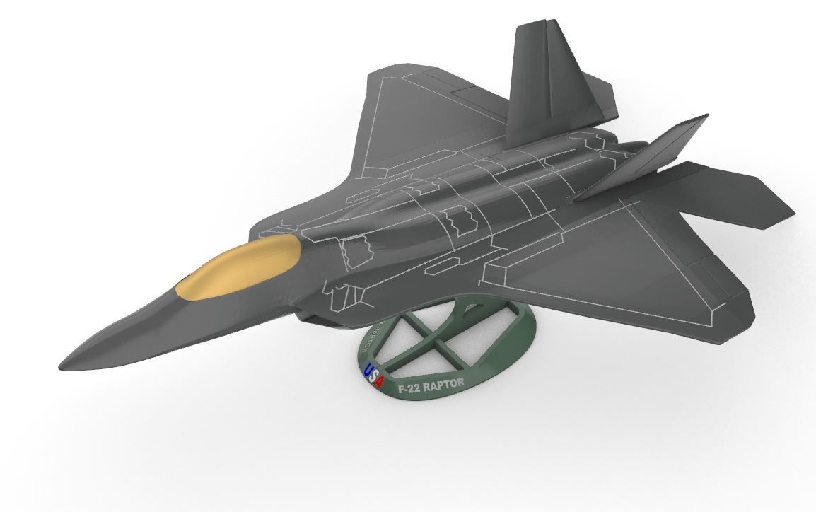 F-22 RAPTOR 3D print model_3
