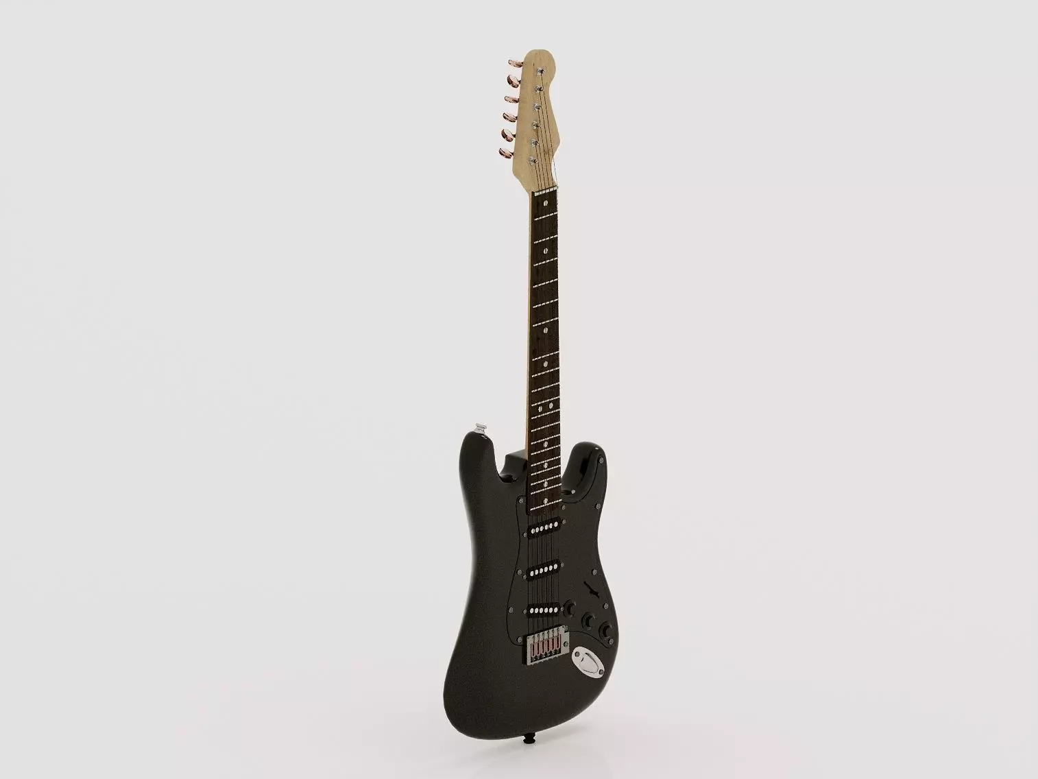 SQUIER DELUXE STRAT RW BLK 3D model