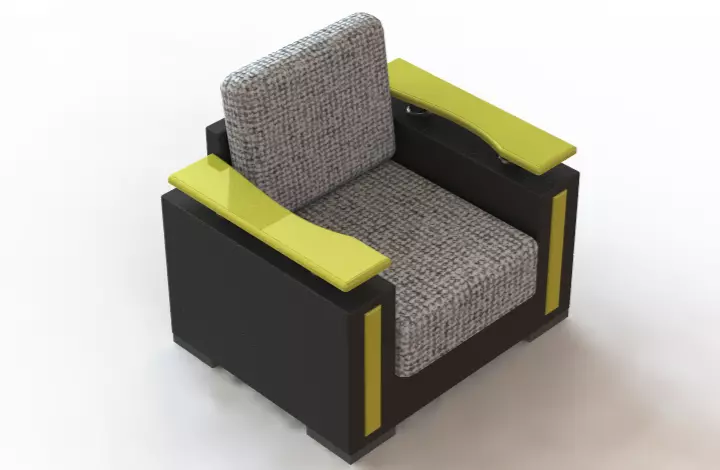 Yellow Armchair Furniture 3D model