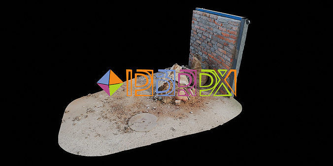PBRPX  Gravel Garbage Heap 03 Low-poly 3D model