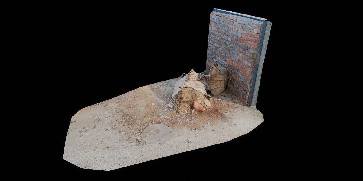 PBRPX Gravel Garbage Heap 03 Low-poly 3D model_16