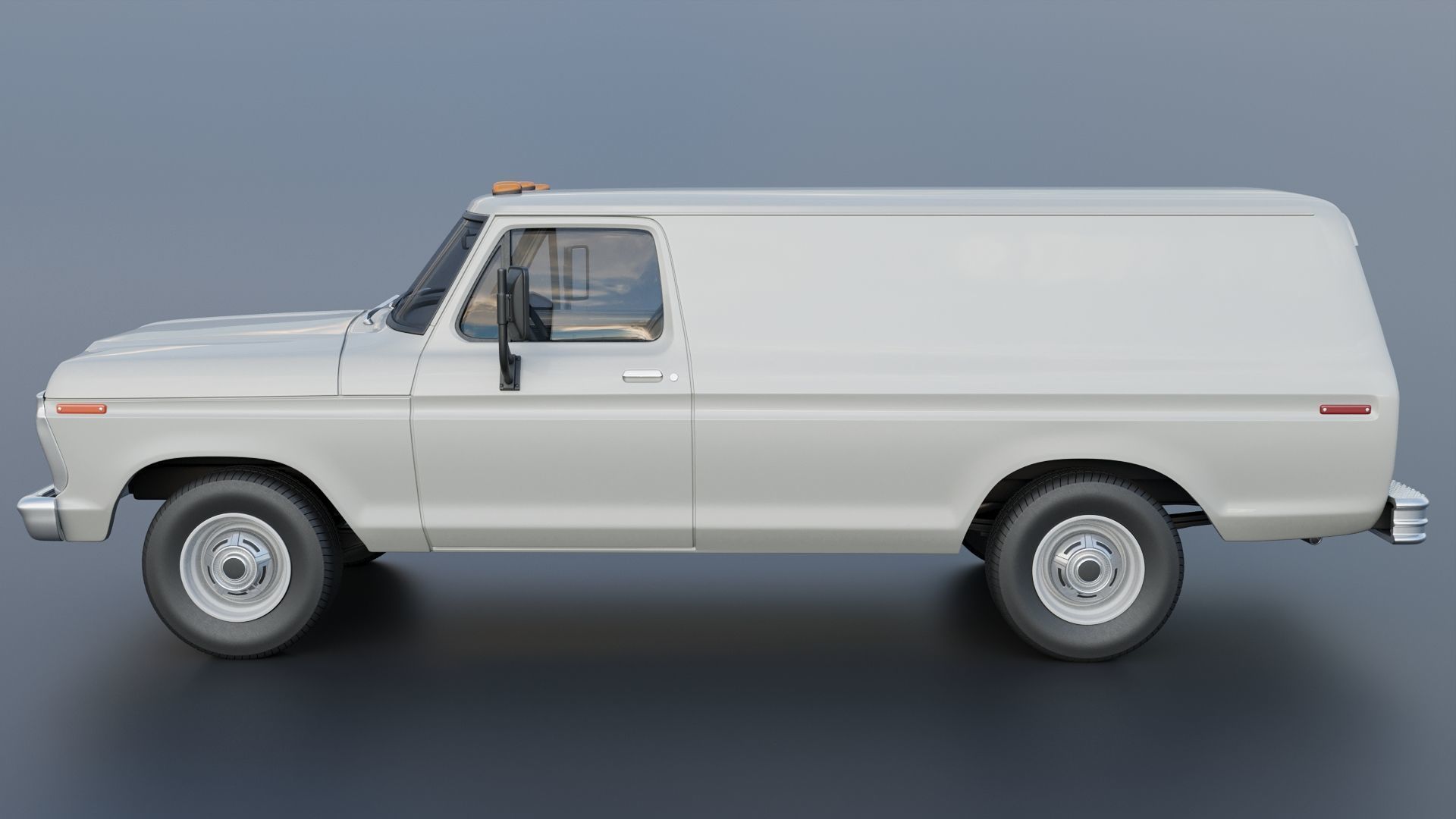 B-100 Panel Truck  1977 3D print model_3