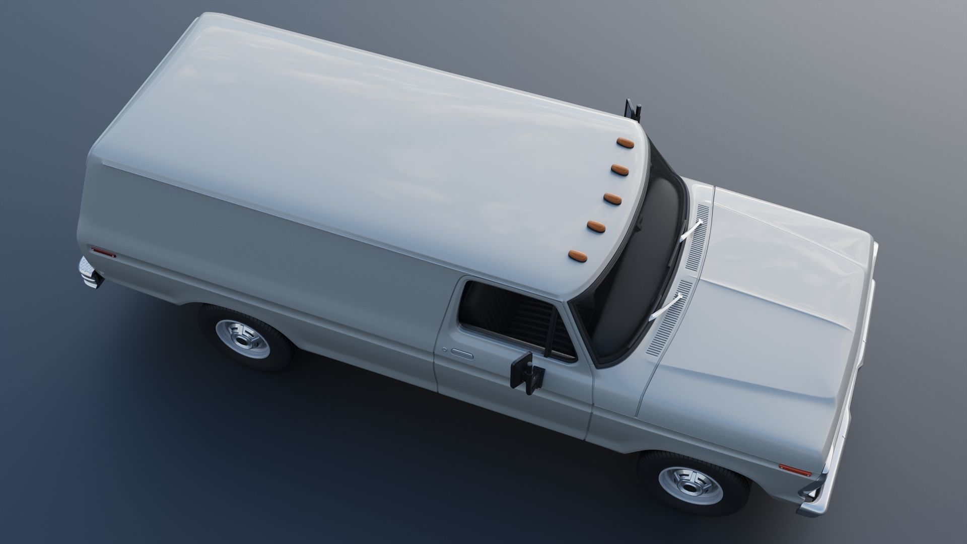 B-100 Panel Truck  1977 3D print model_11