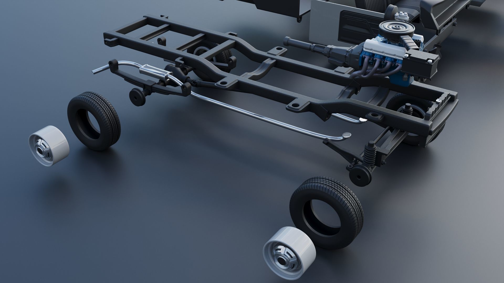 B-100 Panel Truck  1977 3D print model_26