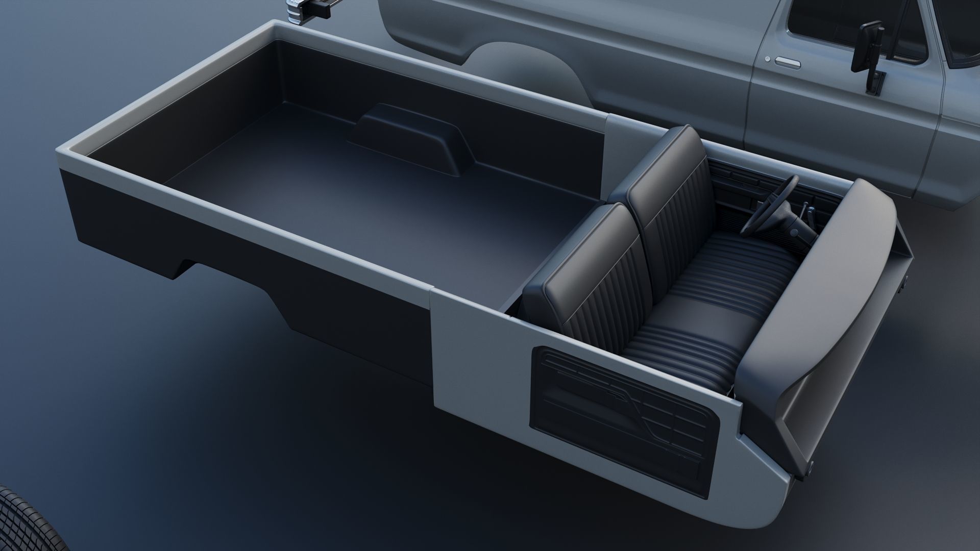 B-100 Panel Truck  1977 3D print model_22