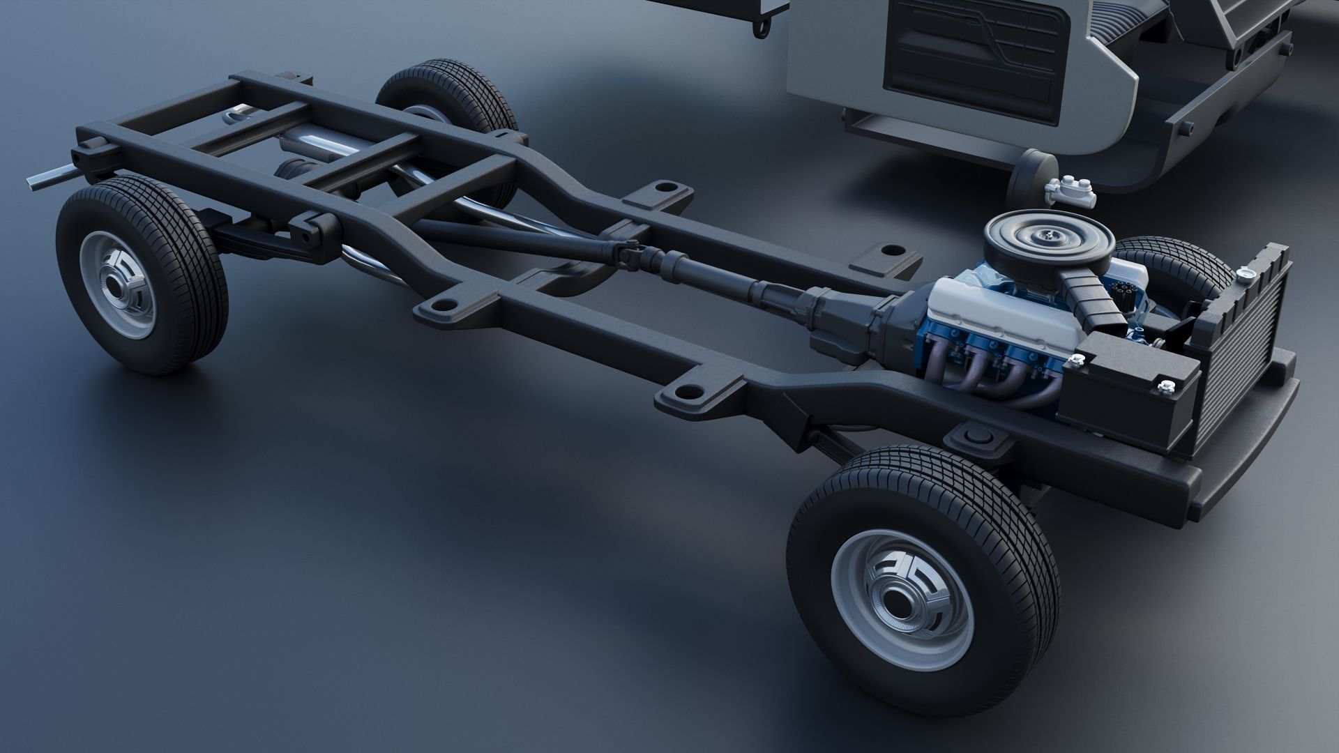 B-100 Panel Truck  1977 3D print model_25