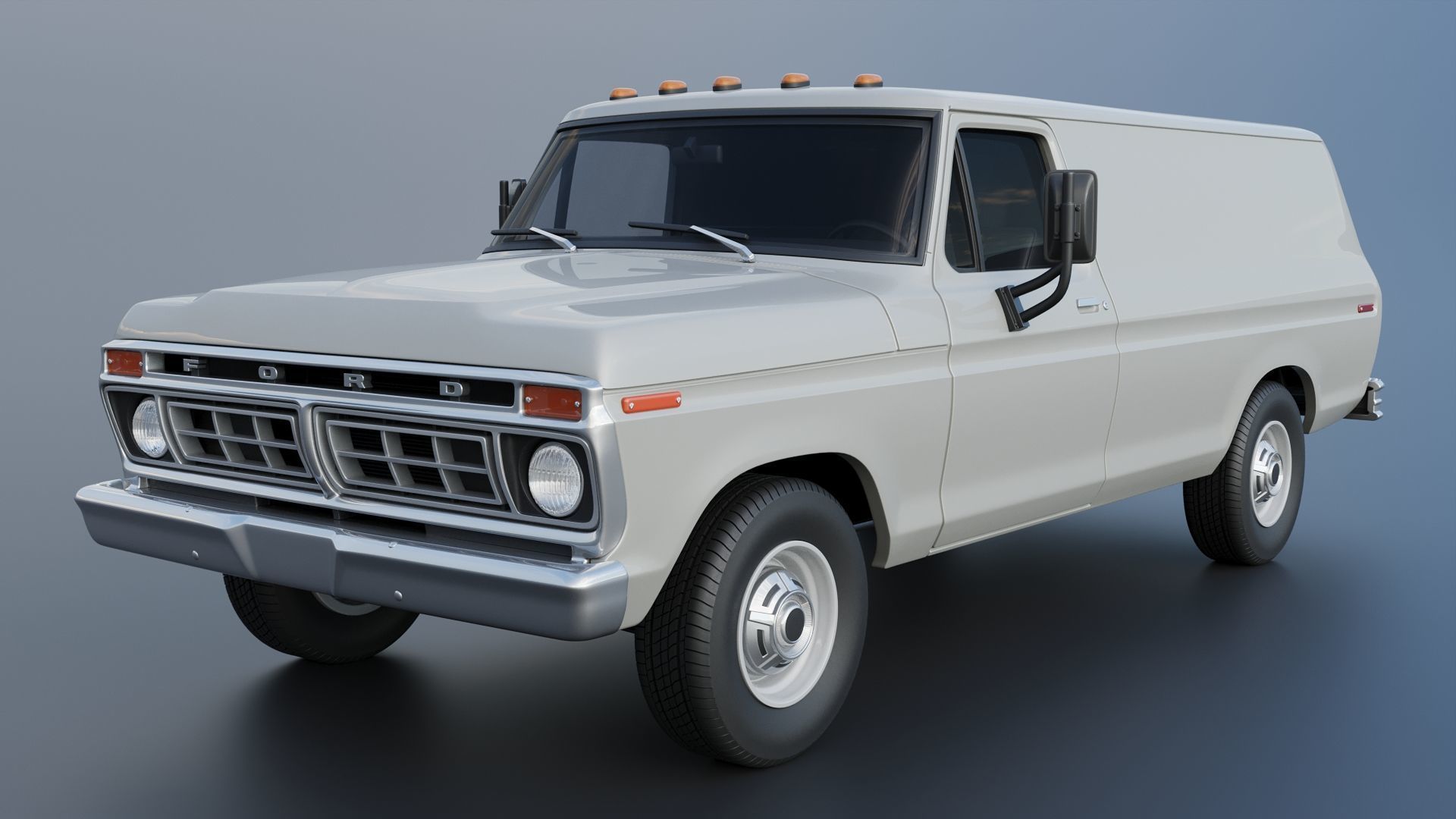 B-100 Panel Truck  1977 3D print model_2