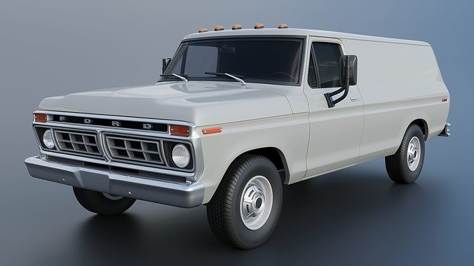 B-100 Panel Truck  1977 3D print model 3