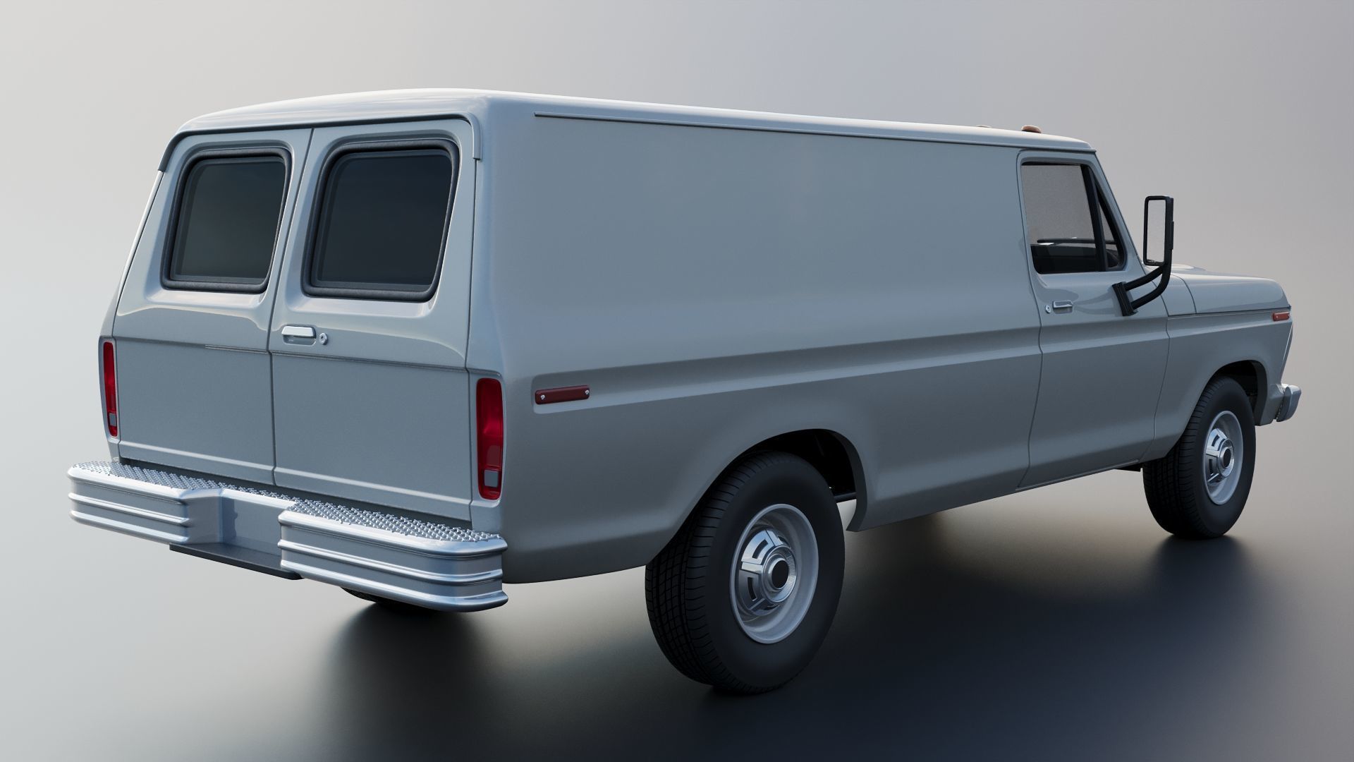 B-100 Panel Truck  1977 3D print model_6