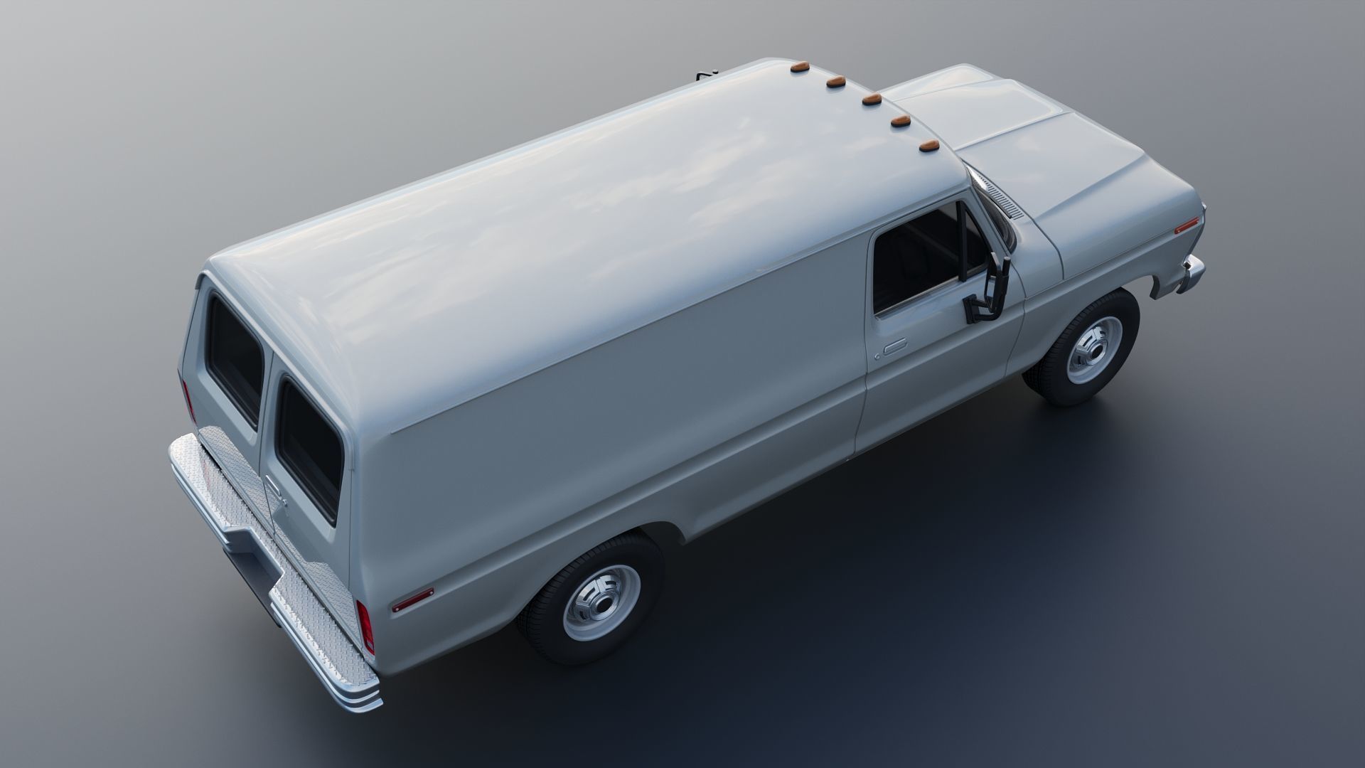 B-100 Panel Truck  1977 3D print model_7