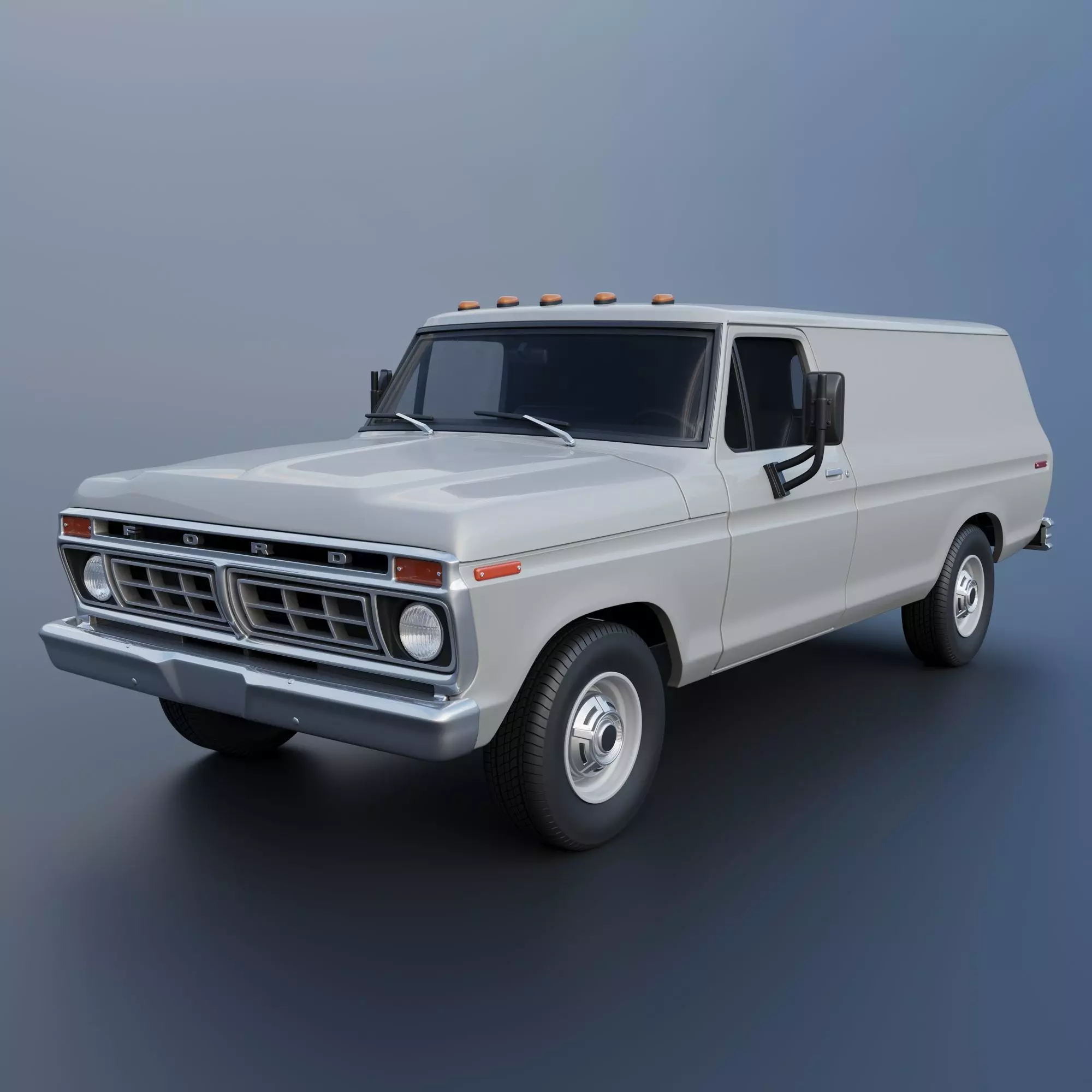 B-100 Panel Truck  1977 3D print model_0