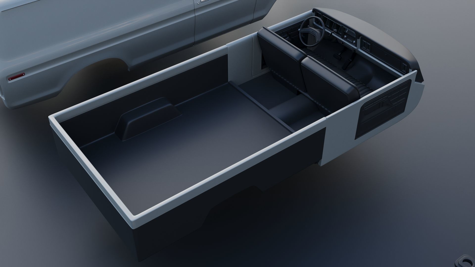 B-100 Panel Truck  1977 3D print model_23