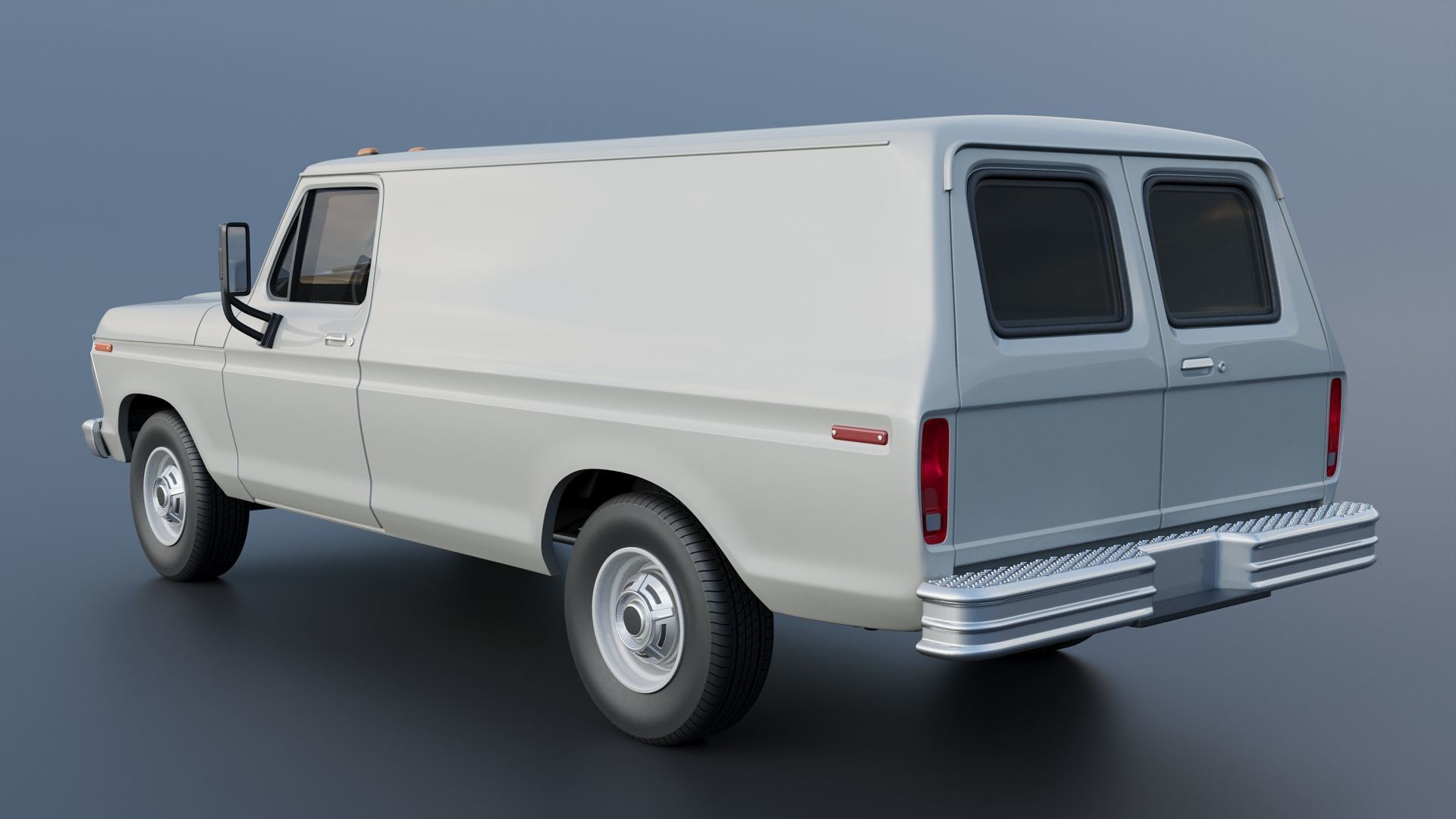 B-100 Panel Truck  1977 3D print model_4