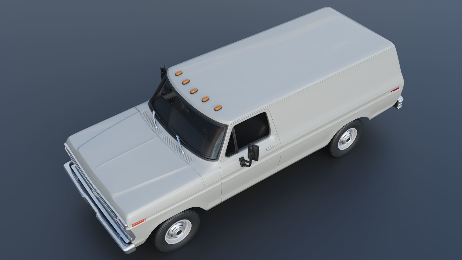 B-100 Panel Truck  1977 3D print model_12