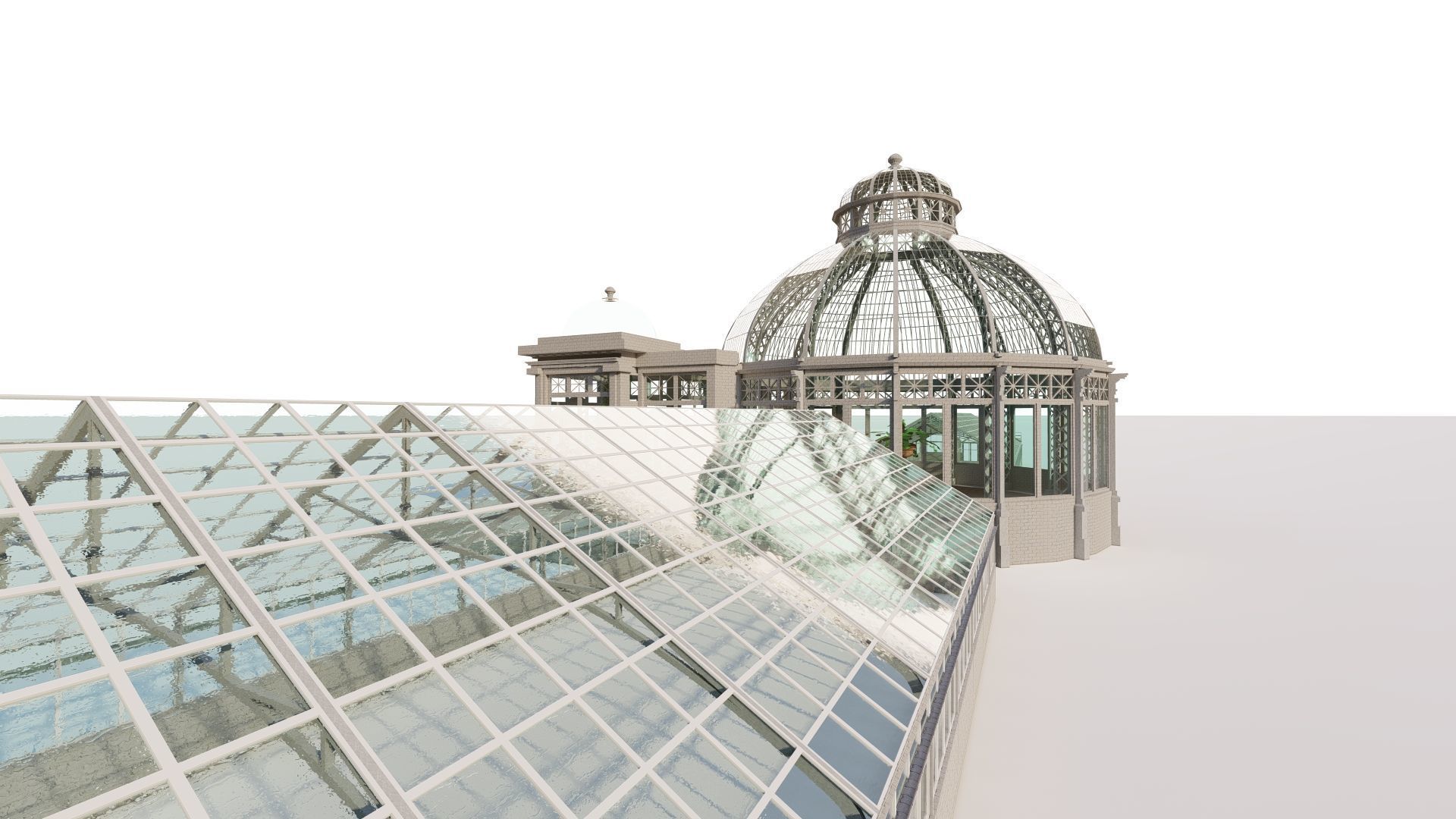 Glass building-Commercial building-building classic 3D model_9