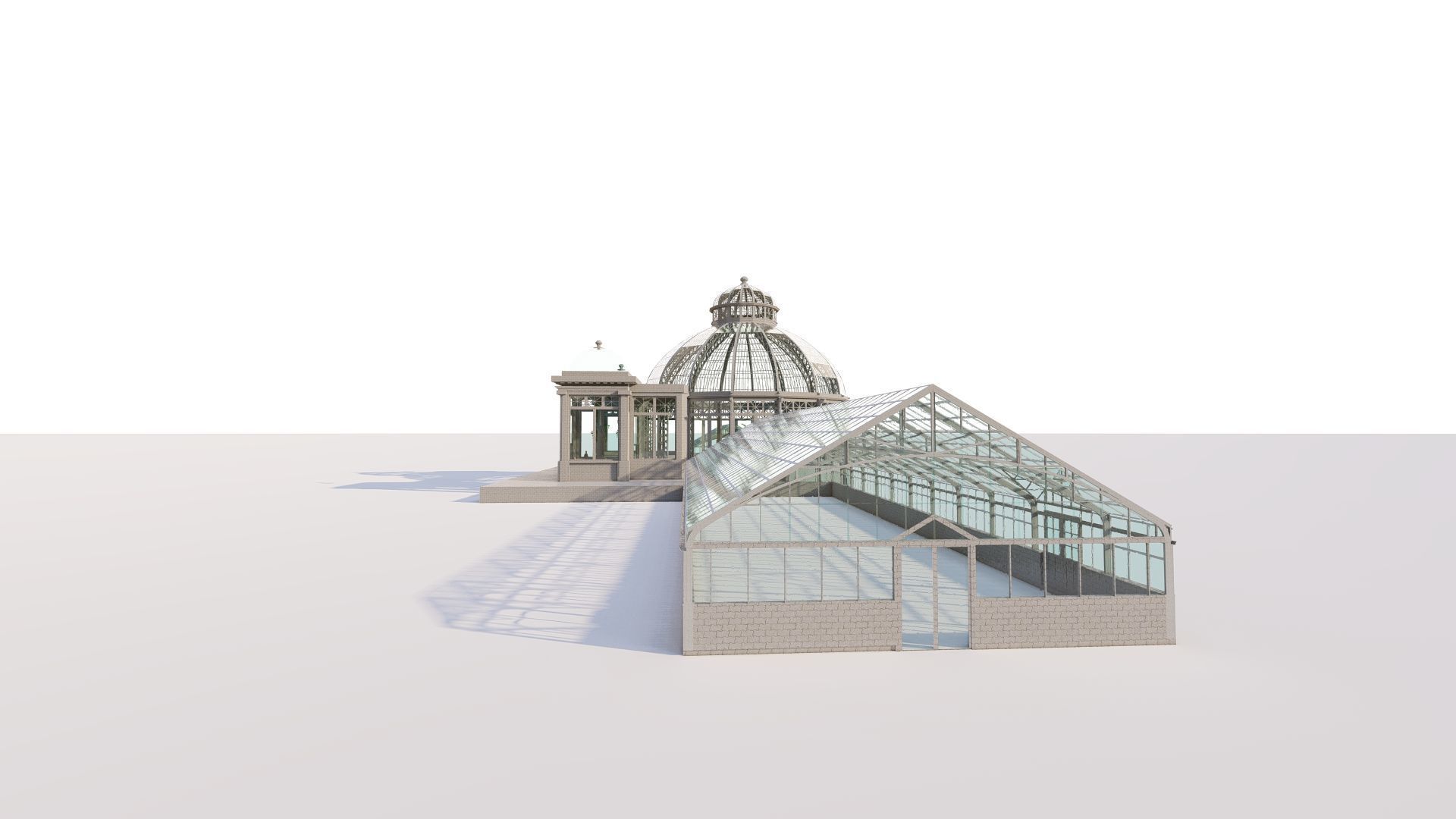 Glass building-Commercial building-building classic 3D model_4
