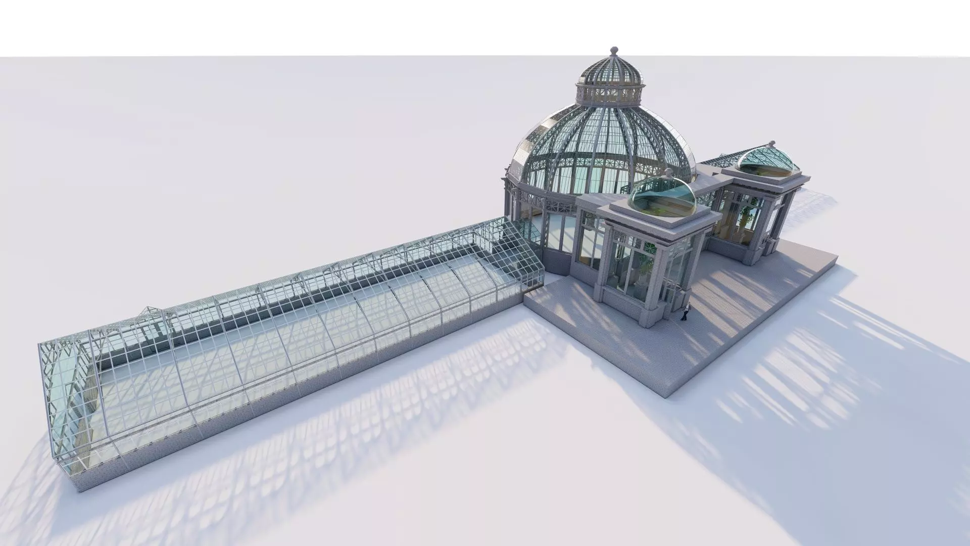 Glass building-Commercial building-building classic 3D model_0
