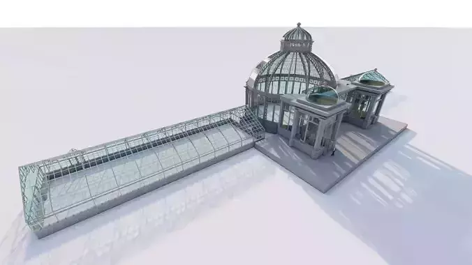 Glass building-Commercial building-building classic 3D model