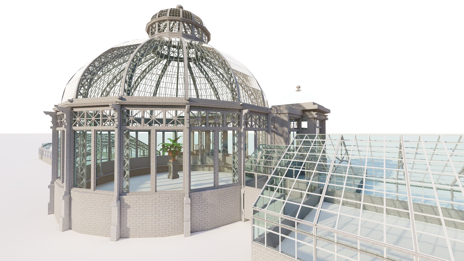 Glass building-Commercial building-building classic 3D model_8