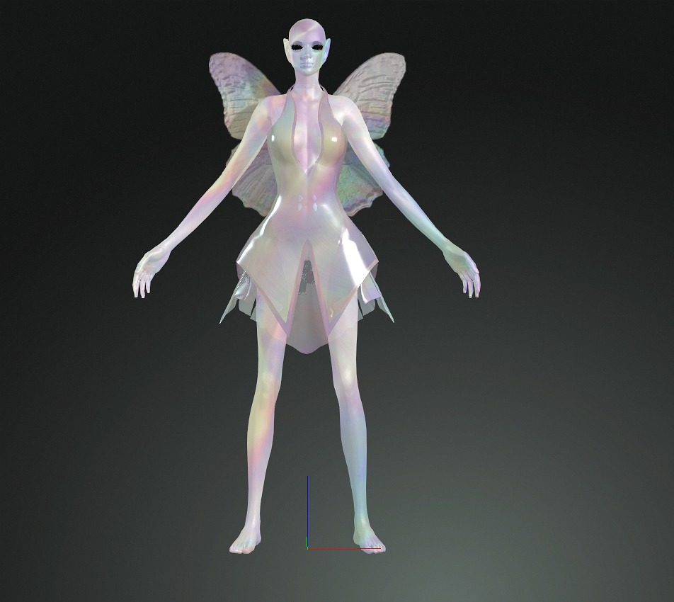 Doctor Who Inspired Alien Translucent Sci-Fi Character Model 3D model_1