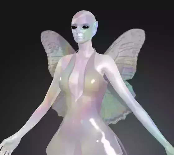 Doctor Who Inspired Alien  Translucent Sci-Fi Character Model