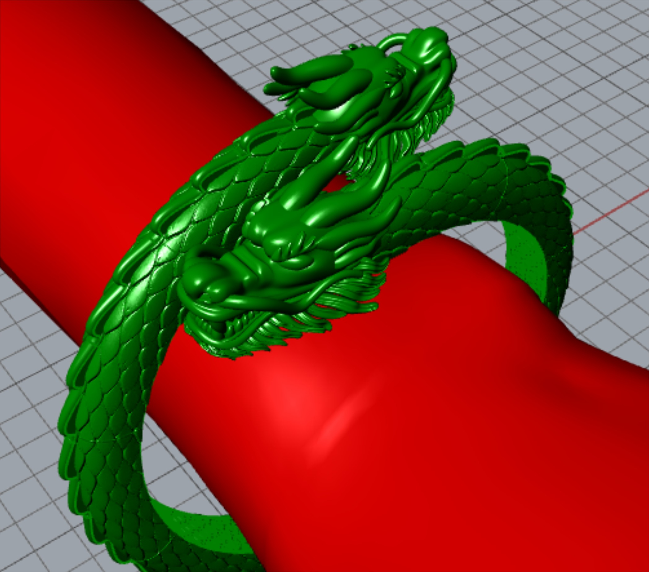 dragon bracelet 3D print model_4