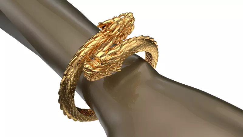 dragon bracelet 3D print model_0