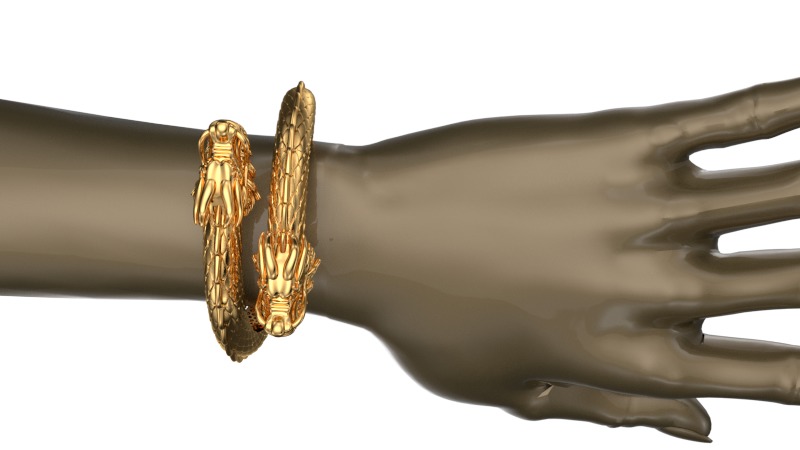 dragon bracelet 3D print model_2