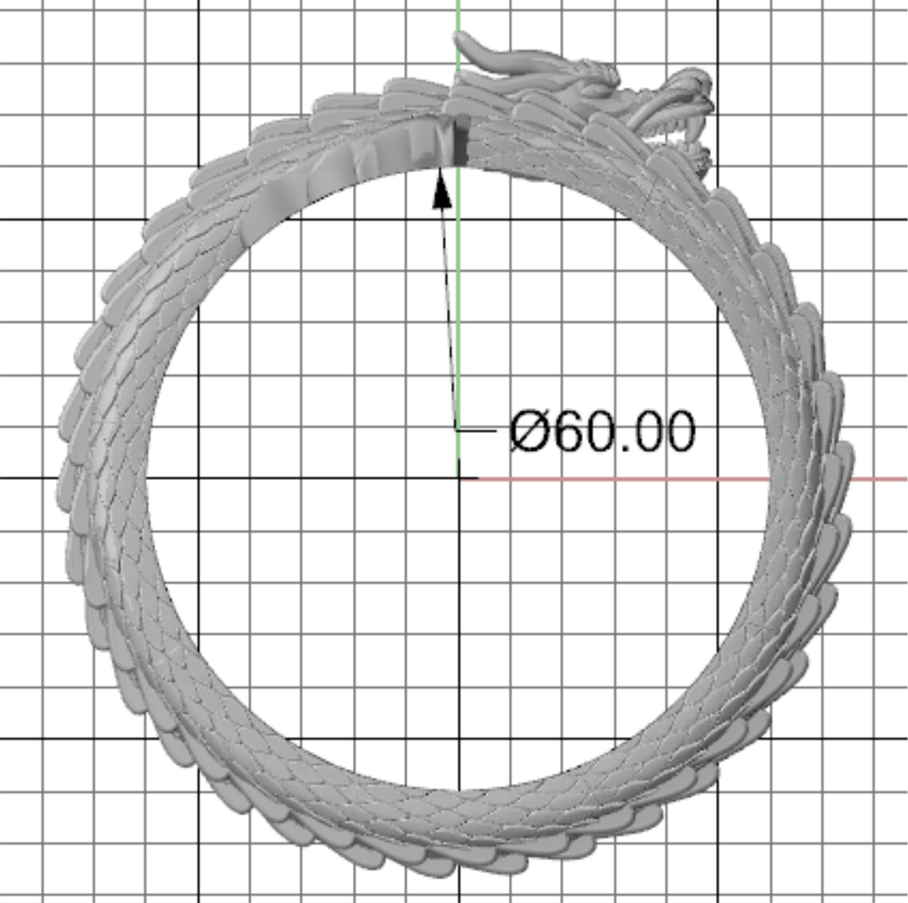 dragon bracelet 3D print model_7