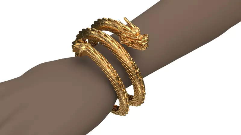 dragon bracelet 3D print model_0