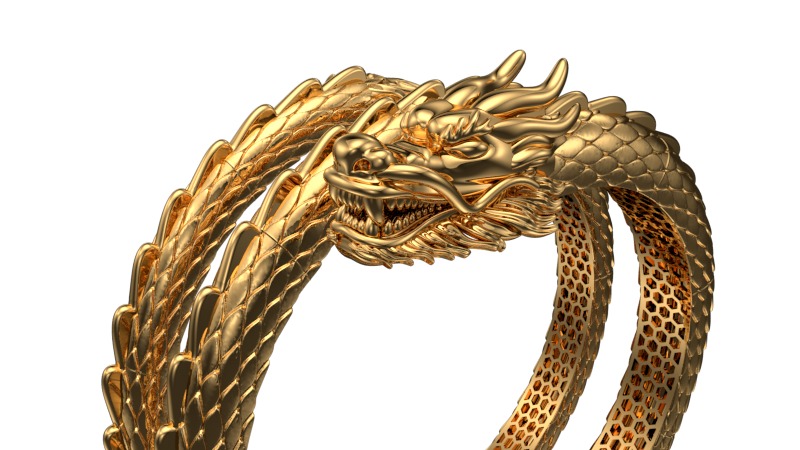 dragon bracelet 3D print model_5