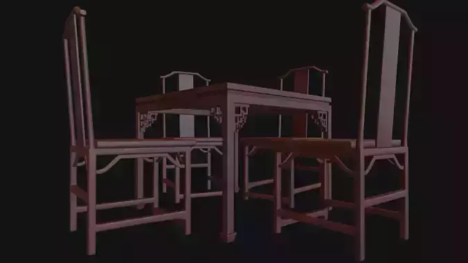 Chinese style dining table and chair