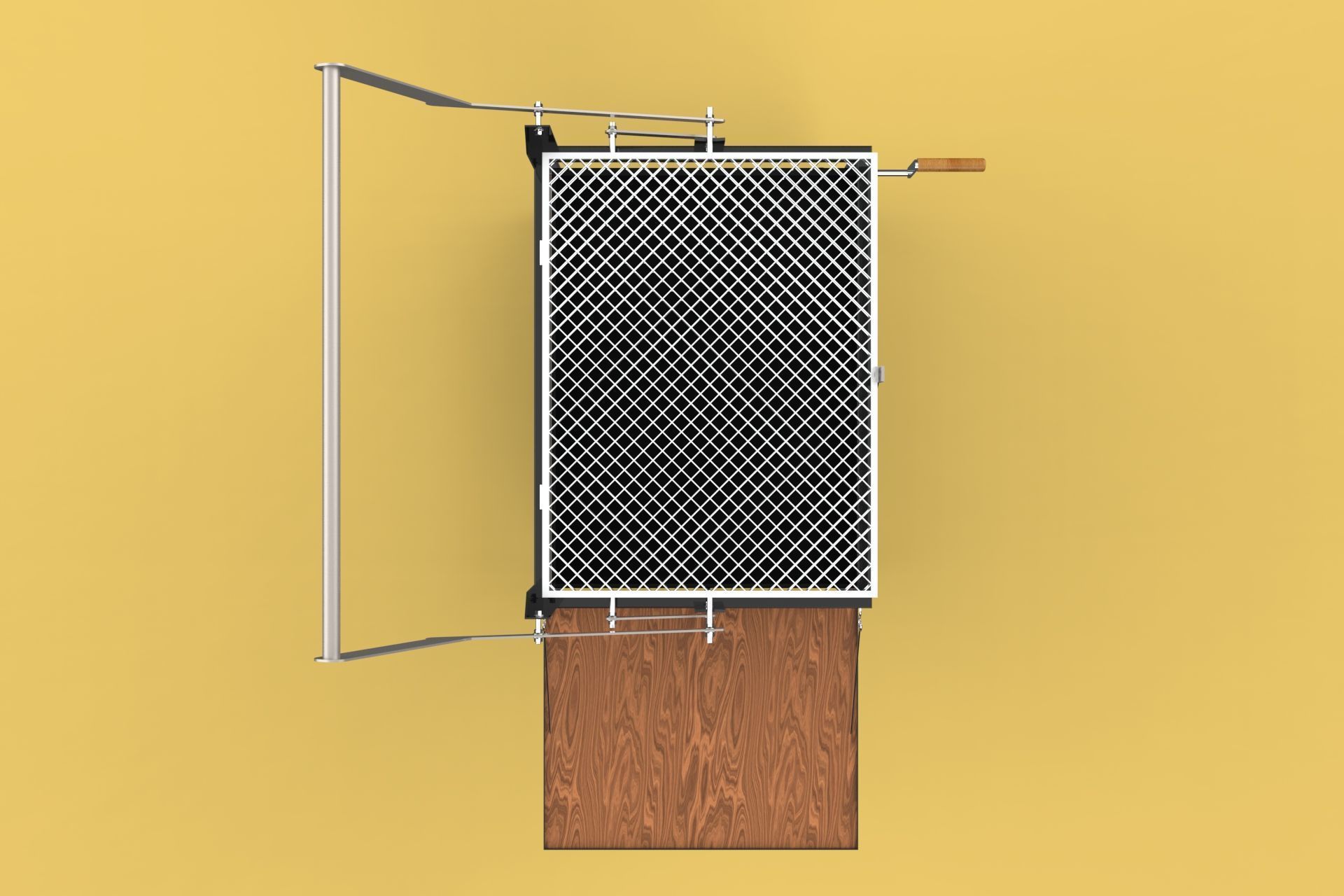 BASKET CHARCOAL NET FLIP MEAT GRILL ROTATING TURNING  3D model_4