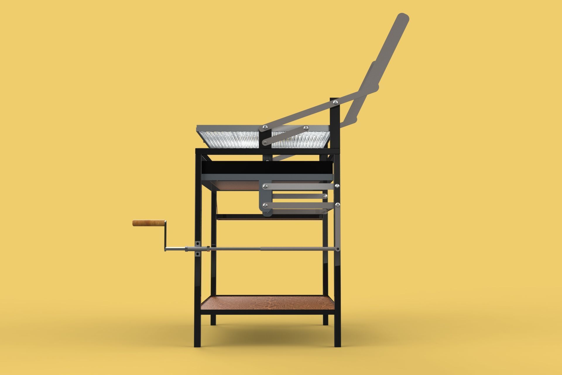 BASKET CHARCOAL NET FLIP MEAT GRILL ROTATING TURNING  3D model_10